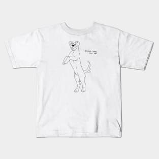 Dog Line Art Kids T-Shirt